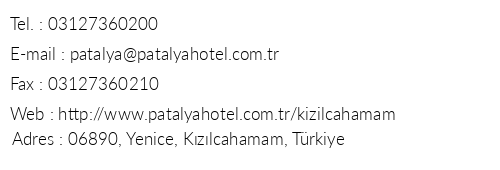Patalya Thermal Resort & Spa Hotel telefon numaralar, faks, e-mail, posta adresi ve iletiim bilgileri